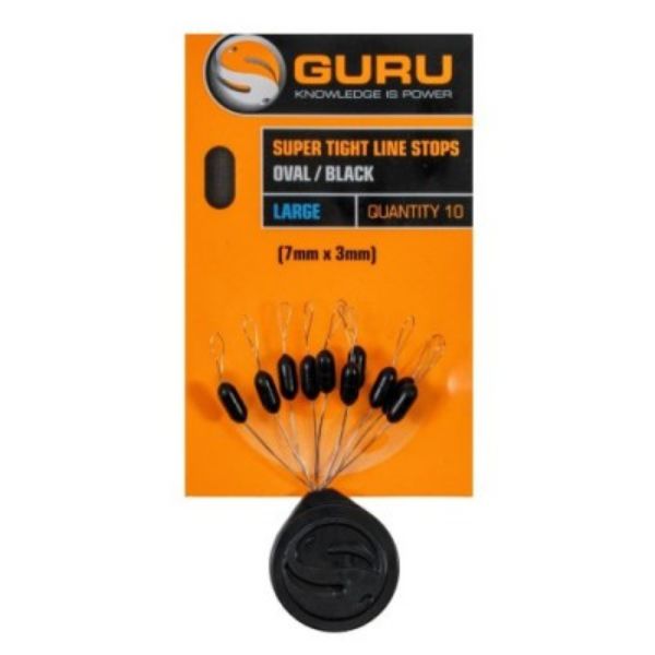 Guru Super Tight Line Stop Oval Black - Large