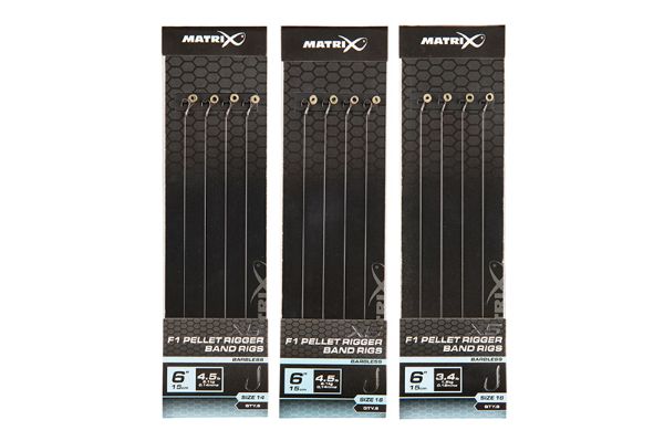 Matrix X5 F1 Pellet Rigger 15cm Band Rigs - Size 18