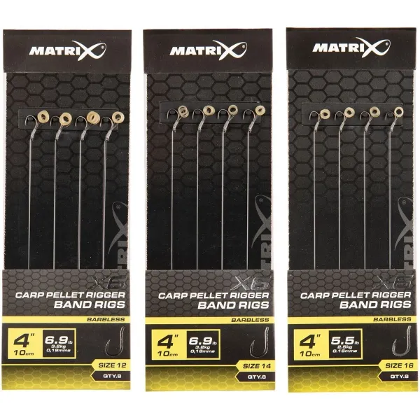 Matrix X6 Carp Pellet Rigger Band Rigs 10cm