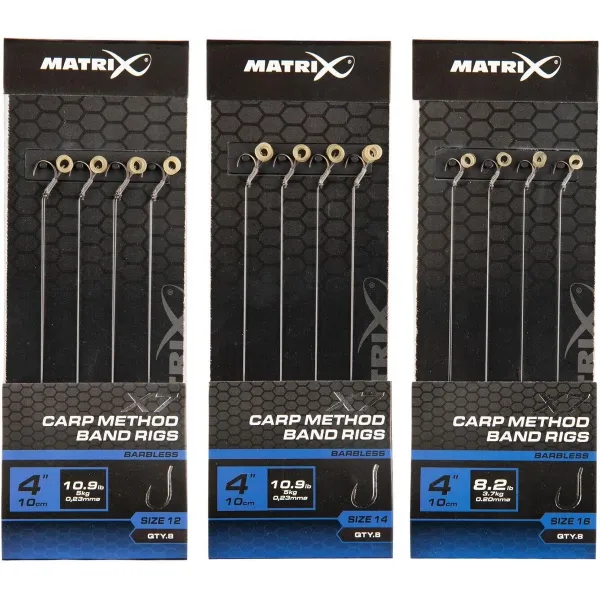 Matrix X7 Carp Method Band Rigs 10cm
